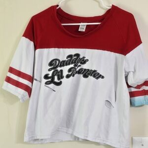 Women's Plus Harley Quinn Crop Top 2x